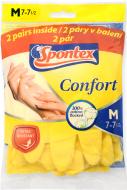 Рукавички латексні SPONTEX CONFORT стандартні міцні р. M 2 пар/уп.